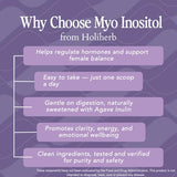 Ingrédients naturels Holiherb Myo Inositol et L-Methylfolate affichés