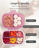 Holii Travel Pill Organizer : intérieur à couvercle amovible pour un nettoyage facilité.