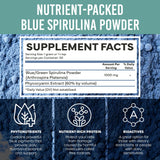 Holistic Bin Poudre Spiruline Bleue, riche en fer et vitamines pour soutenir l’énergie quotidienne.