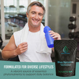 Holistic Bin Poudre Spiruline Bleue parfaite pour cuisson et pâtisserie saines.