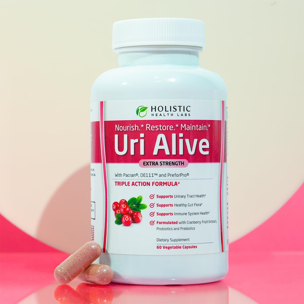 Uri Alive, étiquette claire sur la boîte, rappelant le mélange Pacran et DE111 pour le confort intestinal.