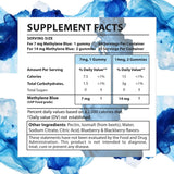 Holistic MD Methylene Blue: étiquette indiquant certification tierce et qualité USP.