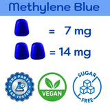 Holistic MD Methylene Blue: gommes sans sucre, saveur bleuets et mûres.