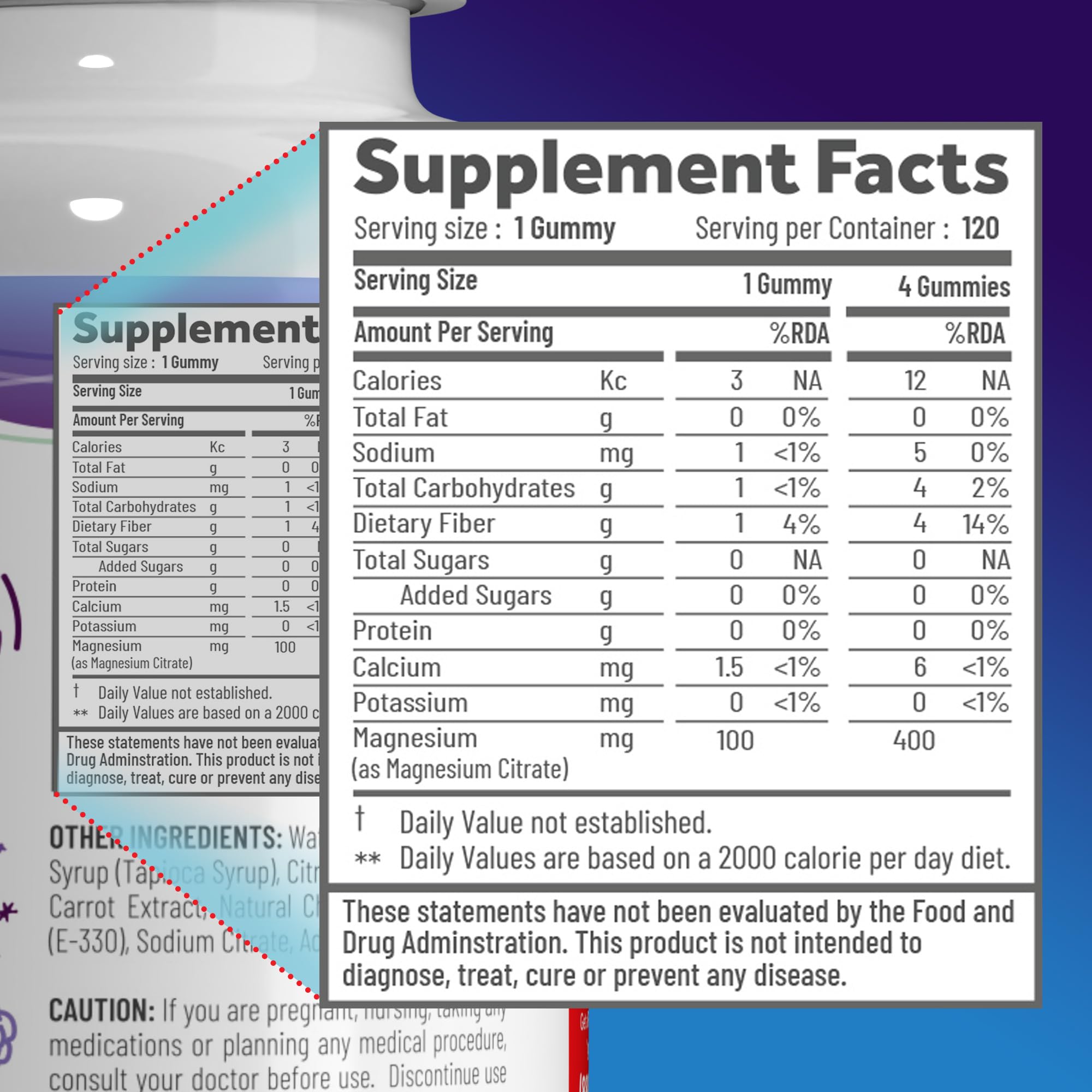 Gommes Holistic Method magnésium citrate cerise, ingrédients vegan adaptés.