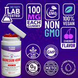 Gommes Holistic Method magnésium citrate cerise, adaptée à toute la famille.