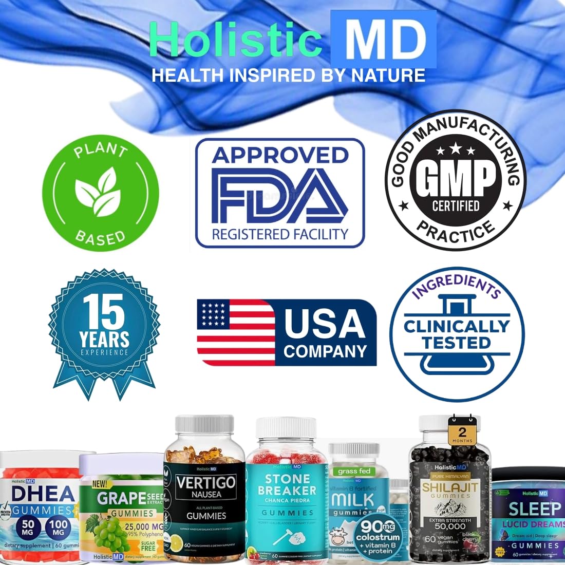 Forme gomme HolisticMD Lithium Orotate, dosage facile et portabilité