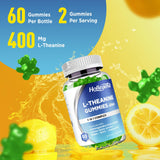 Bouteille HOLLEGEND L-Theanine avec étiquette claire, confiance et transparence.