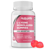 HOLLEGEND gommes L-Lysine Monolaurin dans un emballage clair et pratique.