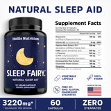 Sleep Fairy de Hollis Nutrition – ingrédients végétaux et mélatonine pour le confort nocturne.