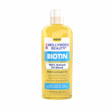 Bouteille Hollywood Beauty Biotine Huile, 8 oz, soin polyvalent pour cheveux et peau.