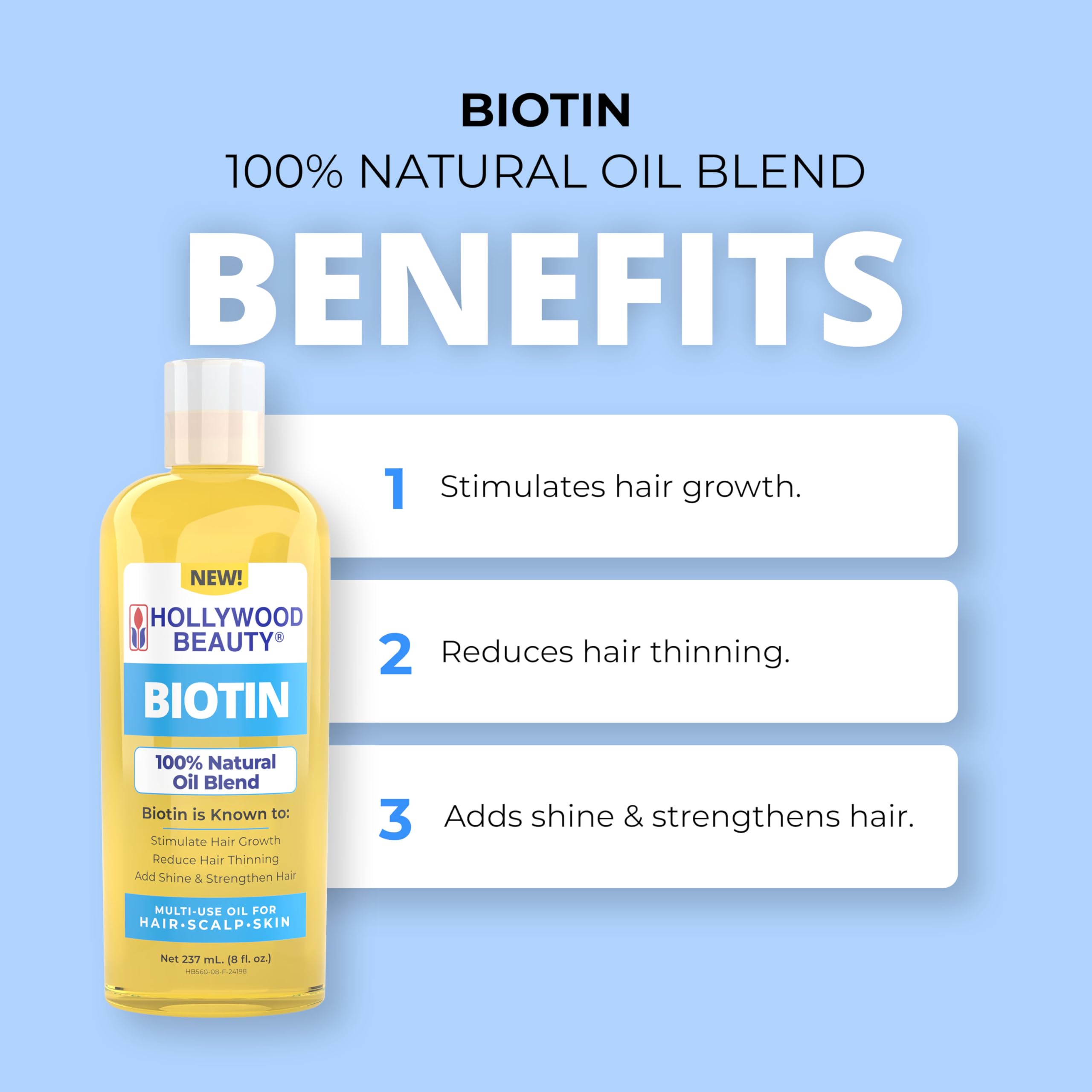 Soin nourrissant pour ongles avec Hollywood Beauty Biotine Huile.