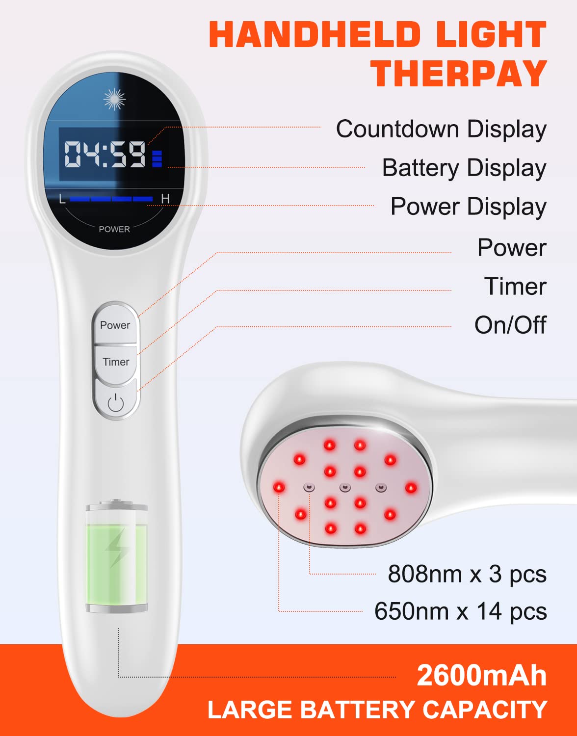 Holsn thérapie lumineuse adaptée pour animaux, usage sûr et doux.