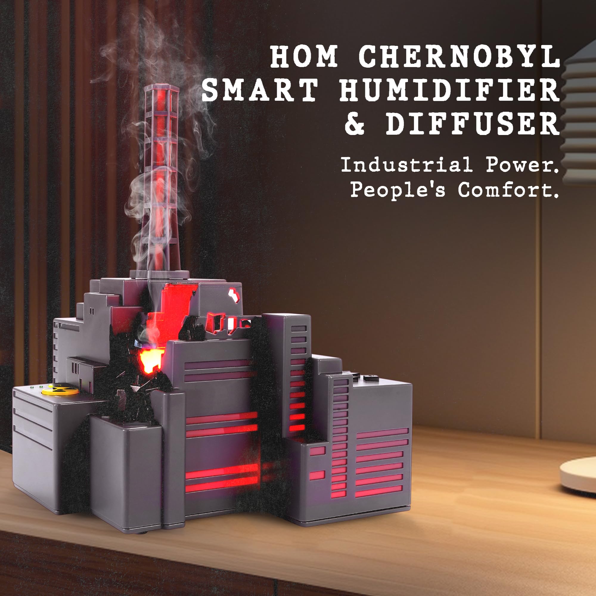 HŌM Chernobyl affiche 7 couleurs LED pour personnaliser l’ambiance.