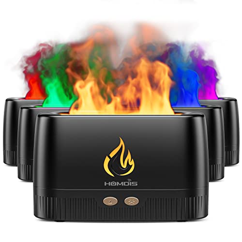 HOMDIS diffuseur d'huiles essentielles avec flamme 7 couleurs pour une ambiance apaisante.