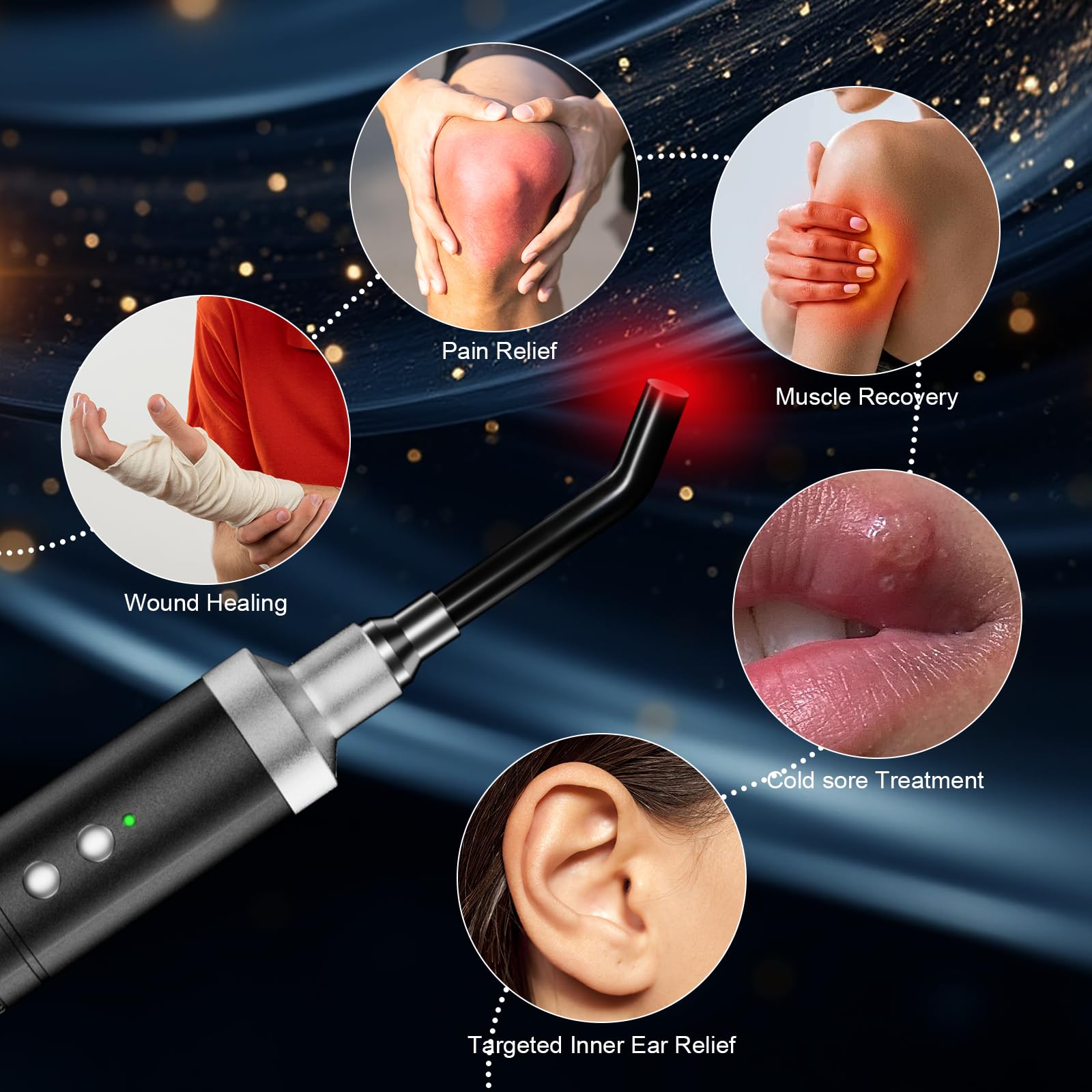 HomeCare Bâton lumière rouge lunettes protection incluses.