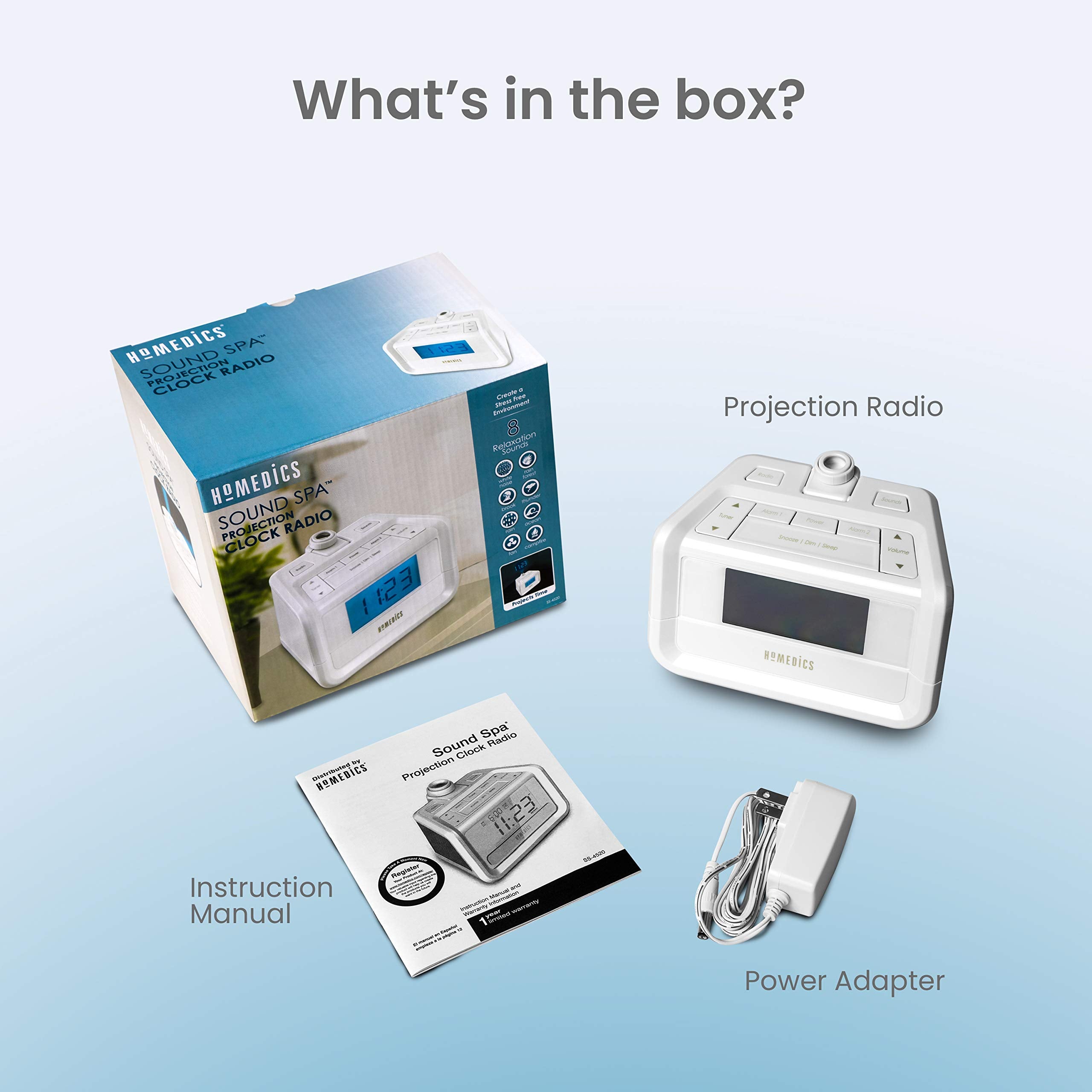 HoMedics adaptateur secteur inclus prêt à lutilisation immédiate