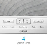 HoMedics Deep Sleep I contrôle tonal pour ajuster le bruit blanc