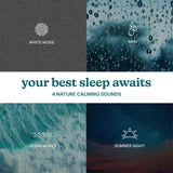 Homedics: pluie douce pour apaiser l’esprit et favoriser le repos.