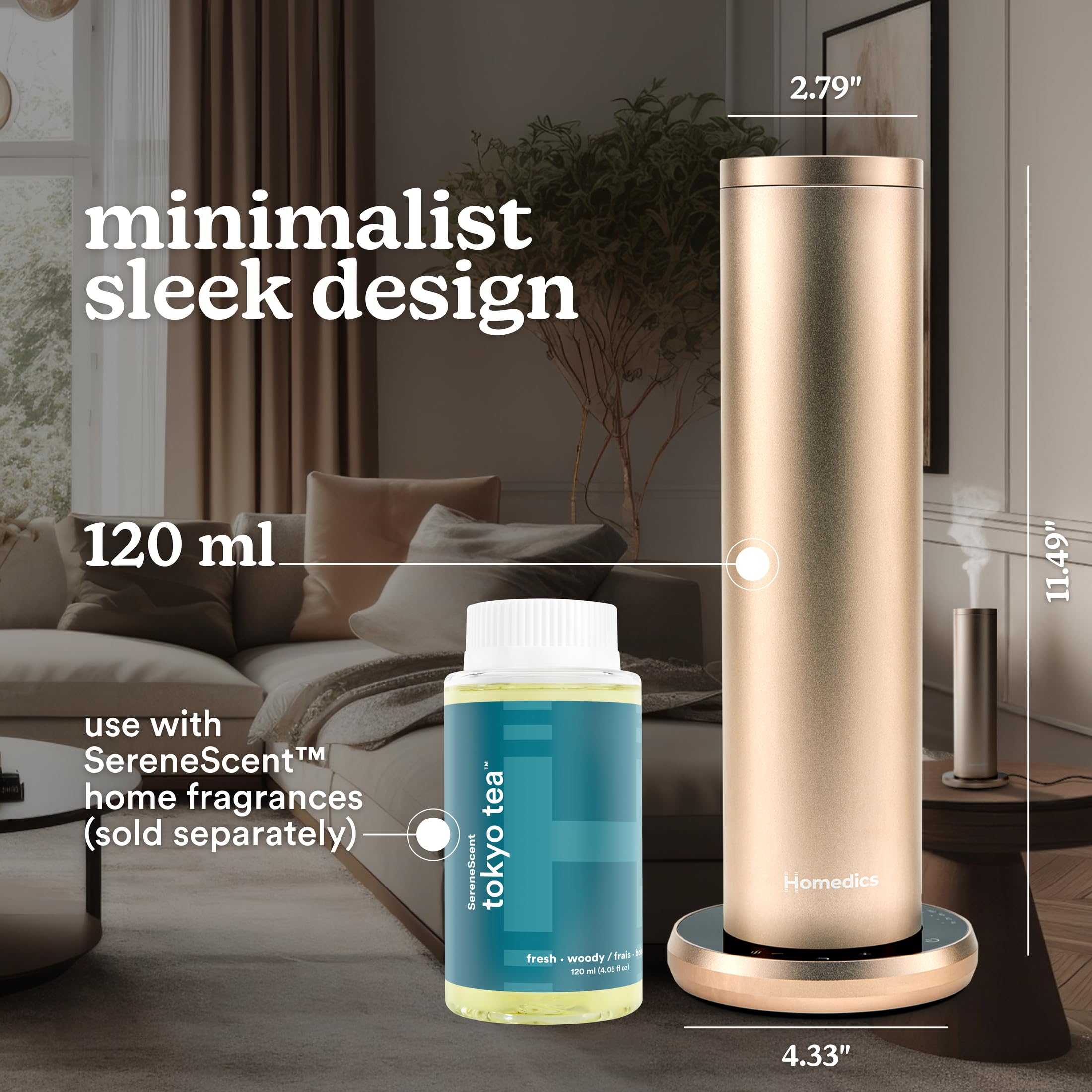 Commande a distance SereneScent permet un réglage rapide et pratique