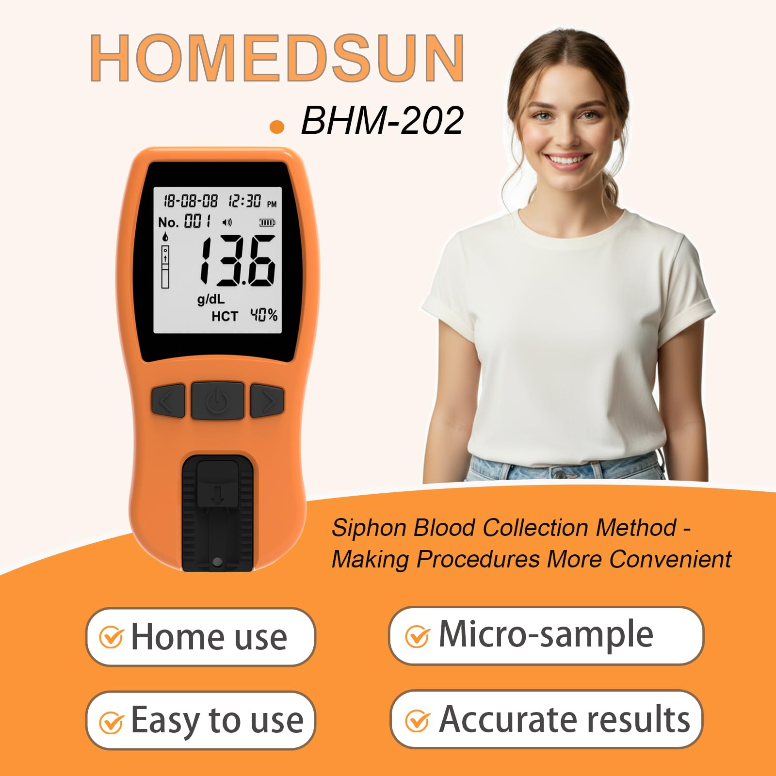 HOMEDSUN HSBHM-202 conception portable légère pour domicile ou voyage