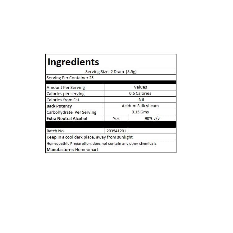 Granules Acidum Salicylicum emballage stérile, paquets de 3.