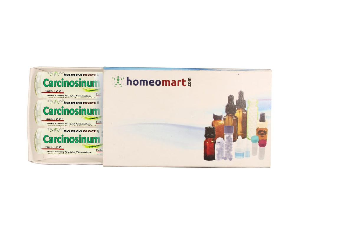 Homeomart Carcinosinum pellets dans une bouteille 2-dram, pratique et facile à emporter