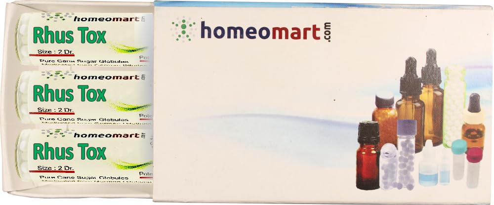Flacon Homeomart Rhus Toxicodendron Pellets pour une routine bien-être douce.