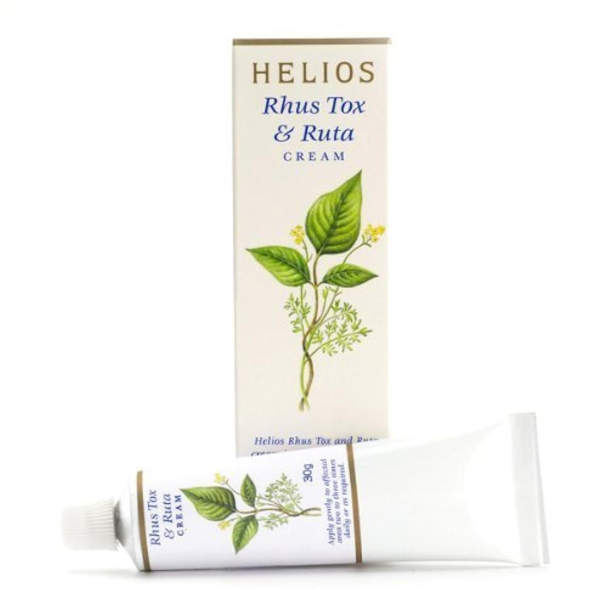Crème Rhus tox et Ruta par Homeopathy World, tube prêt à l'emploi pour application quotidienne.