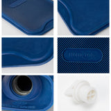 HomeTop bouteille d'eau chaude bleu marine – cadeau parfait pour des nuits douillettes.