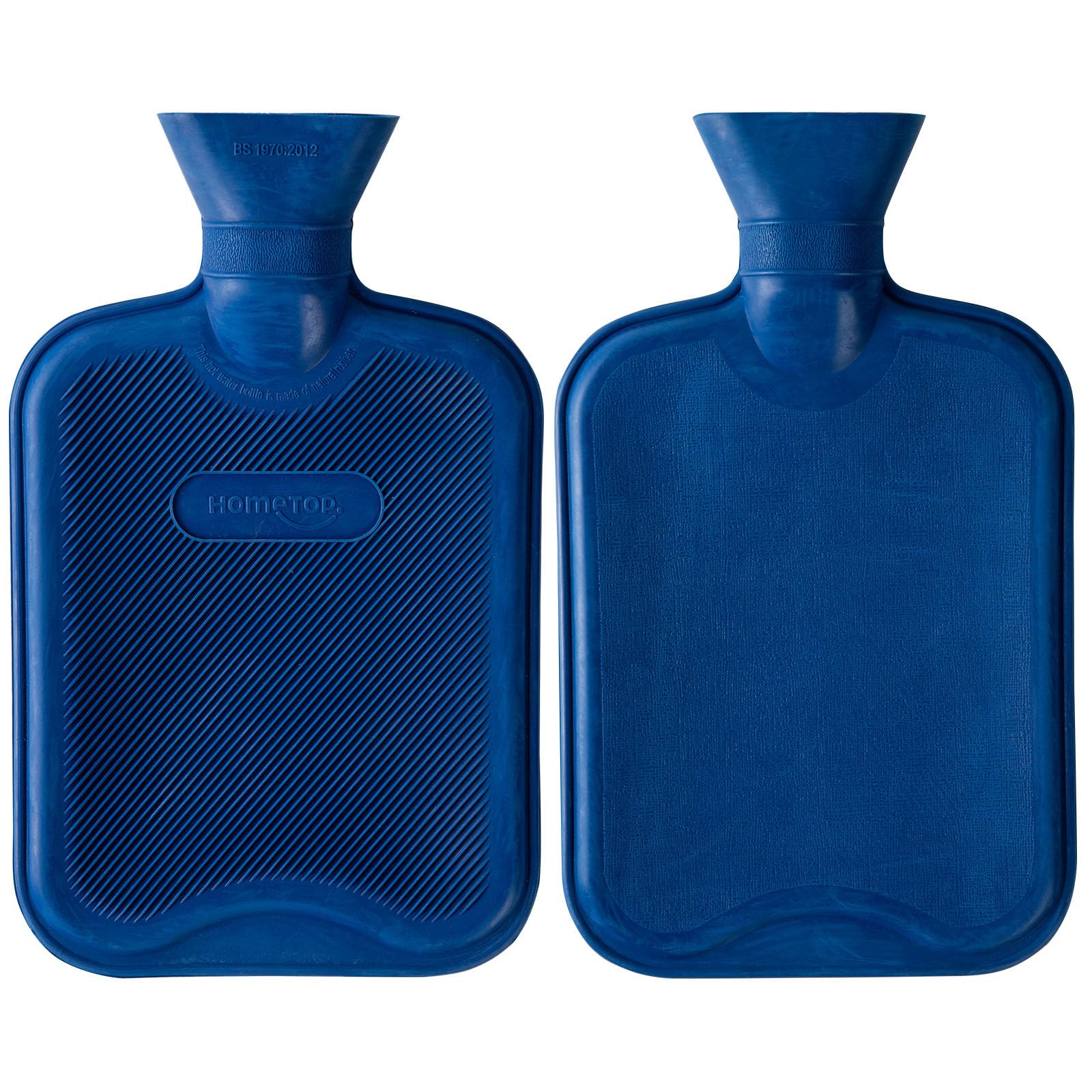 HomeTop bouteille d'eau chaude bleu marine – conforme BS1970:2012 pour une utilisation sûre.