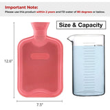 HomeTop bouteille eau chaude rouge conforme BS 1970:2012 sécurité adaptée à usage domestique.