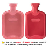 HomeTop bouteille eau chaude rouge, surface ridée pour prise en main sûre.