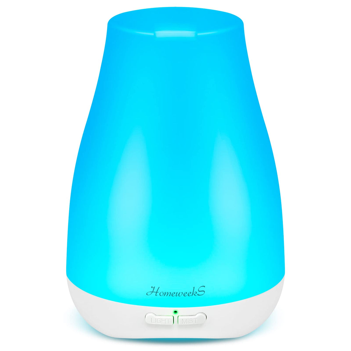 Diffuseur Homeweeks 100ml avec lumiere coloree pour creer une ambiance apaisante.