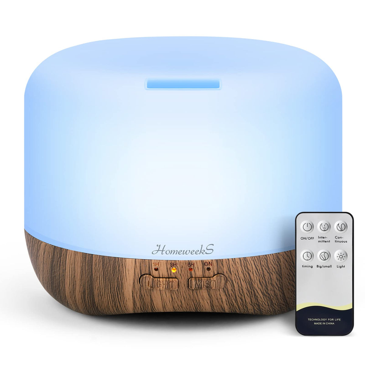 Homeweeks diffuseur-aromatherapie-500ml-brun, brume fine pour une atmosphère détendue.