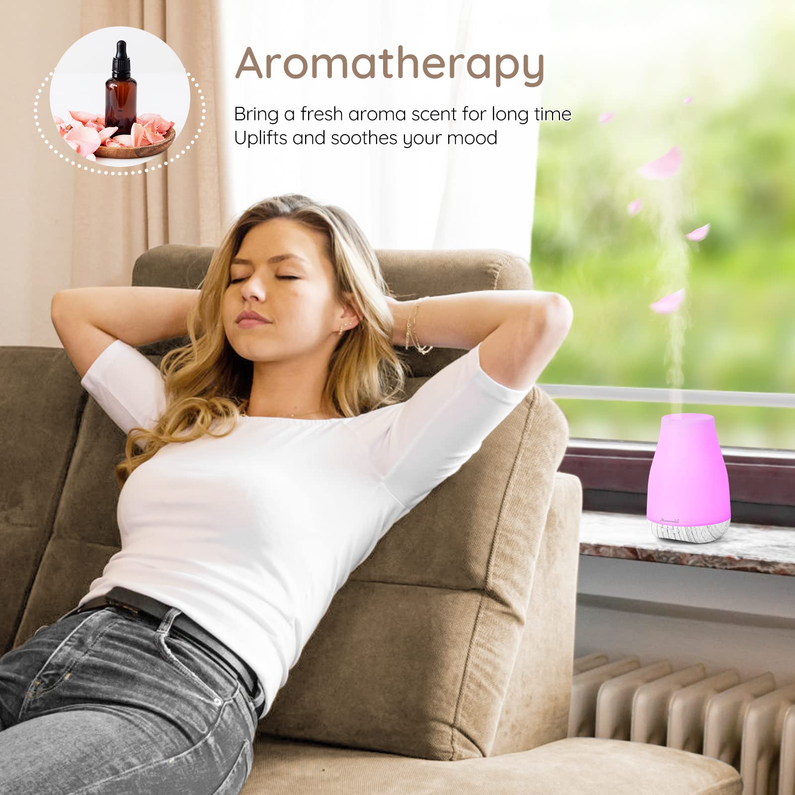 Diffuseur compact et portable Homeweeks prêt pour le voyage