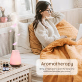 Diffuseur Homeweeks avec lumières sept couleurs pour ambiance relaxante.