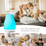 Lumière LED colorée du diffuseur Homeweeks pour une ambiance chaleureuse