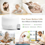 Diffuseur Homeweeks avec éclairage LED 8 couleurs pour une atmosphère personnalisée.