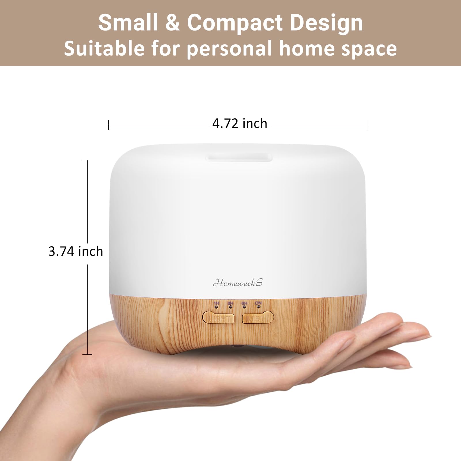 Diffuseur Homeweeks équipé d'une télécommande pour un contrôle pratique.