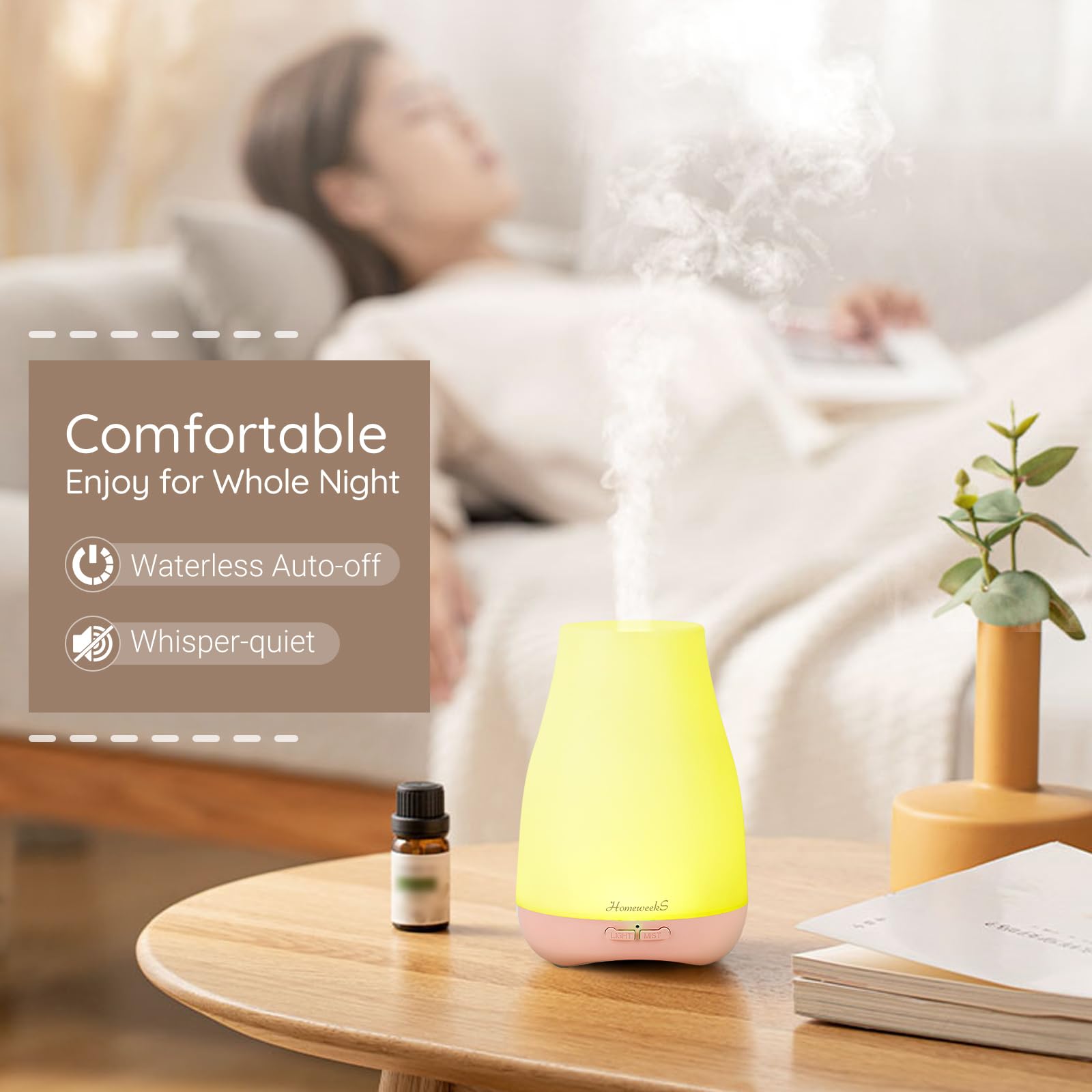 Diffuseur Homeweeks au design compact pour petit espace.