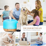 Diffuseur Homeweeks lumineuse affichant 7 couleurs pour une ambiance relaxante.