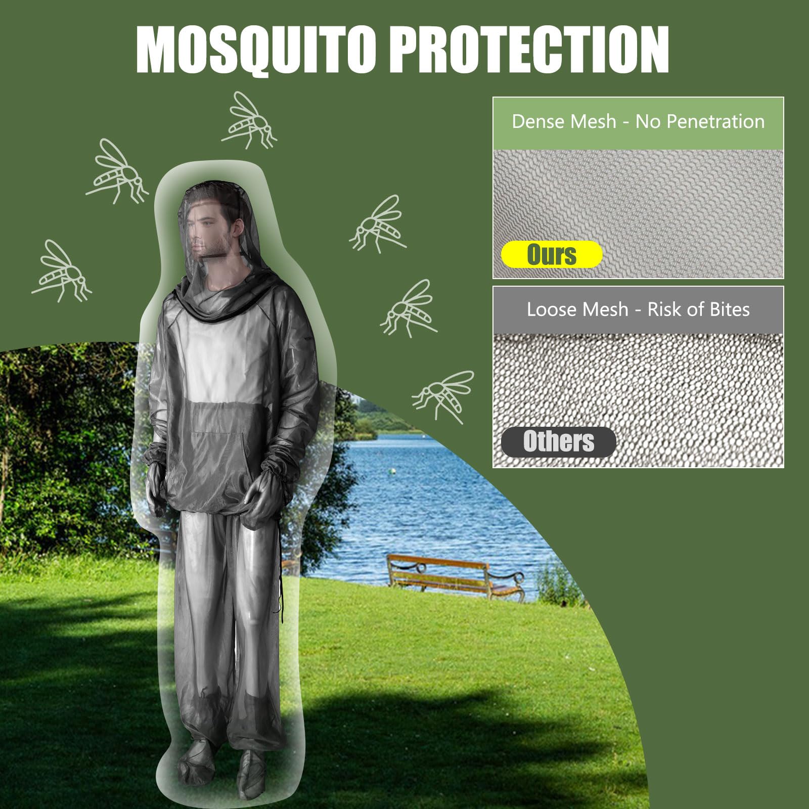  HOMEYA maille ultra-fine offrant respirabilité et protection contre les moustiques.