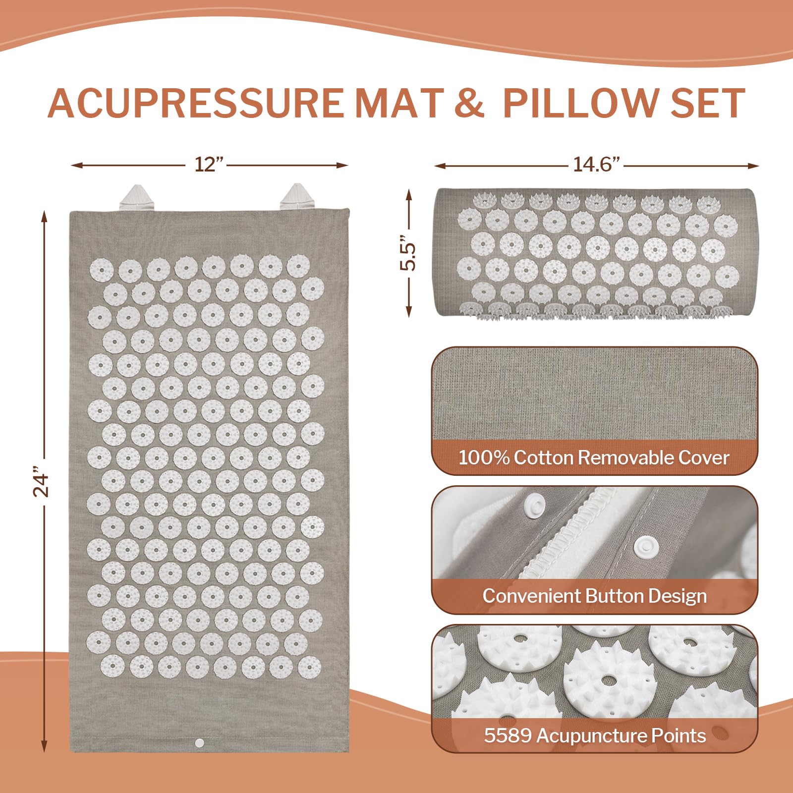 Housse HOMLYNS en coton amovible, nettoyage facile et entretien simple.