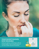 Gros plan sur la bague diffuseur nasal HONÉ Essence en action.