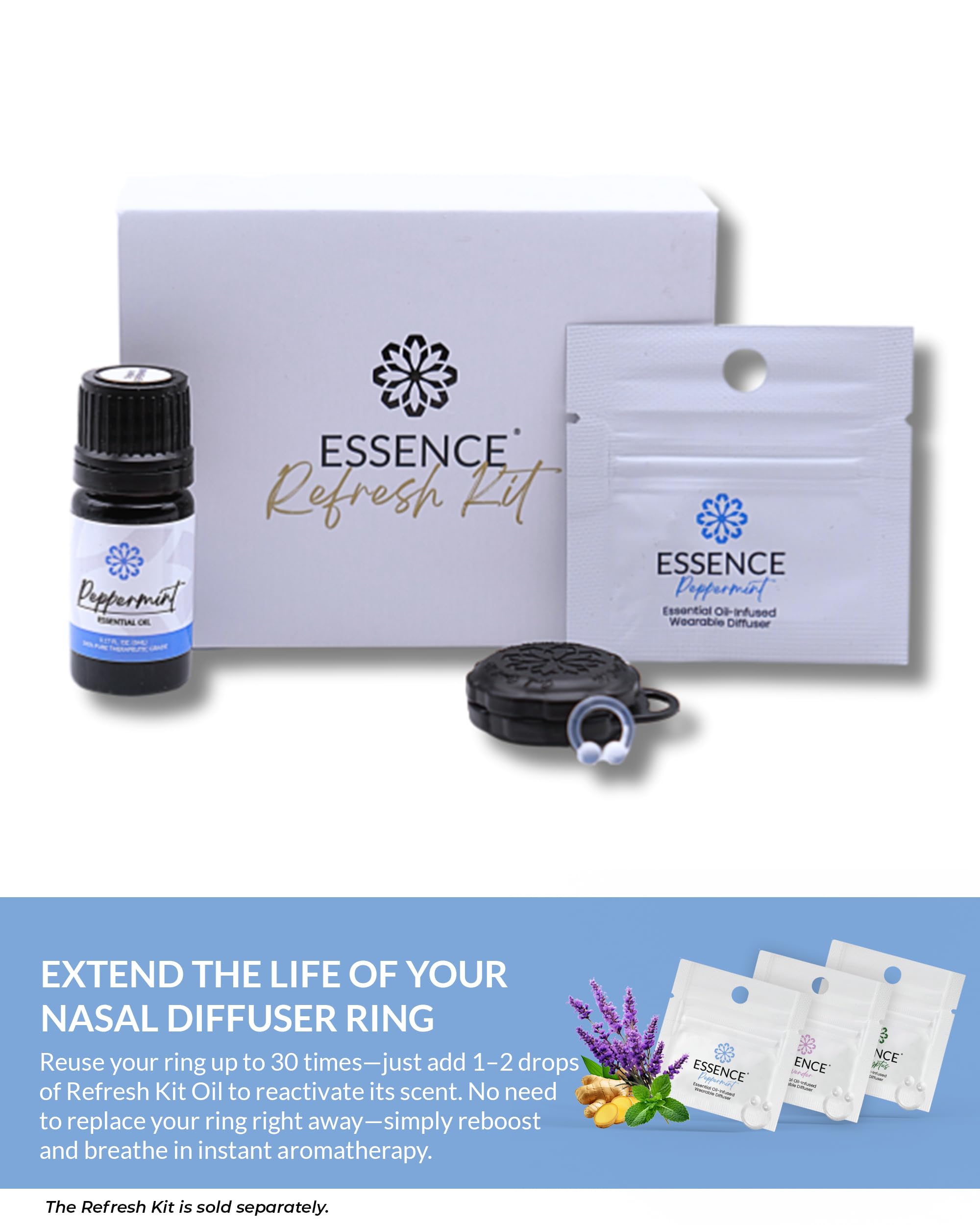 HONÉ Essence diffusion-nasal en bague idéal pour routines bien-être