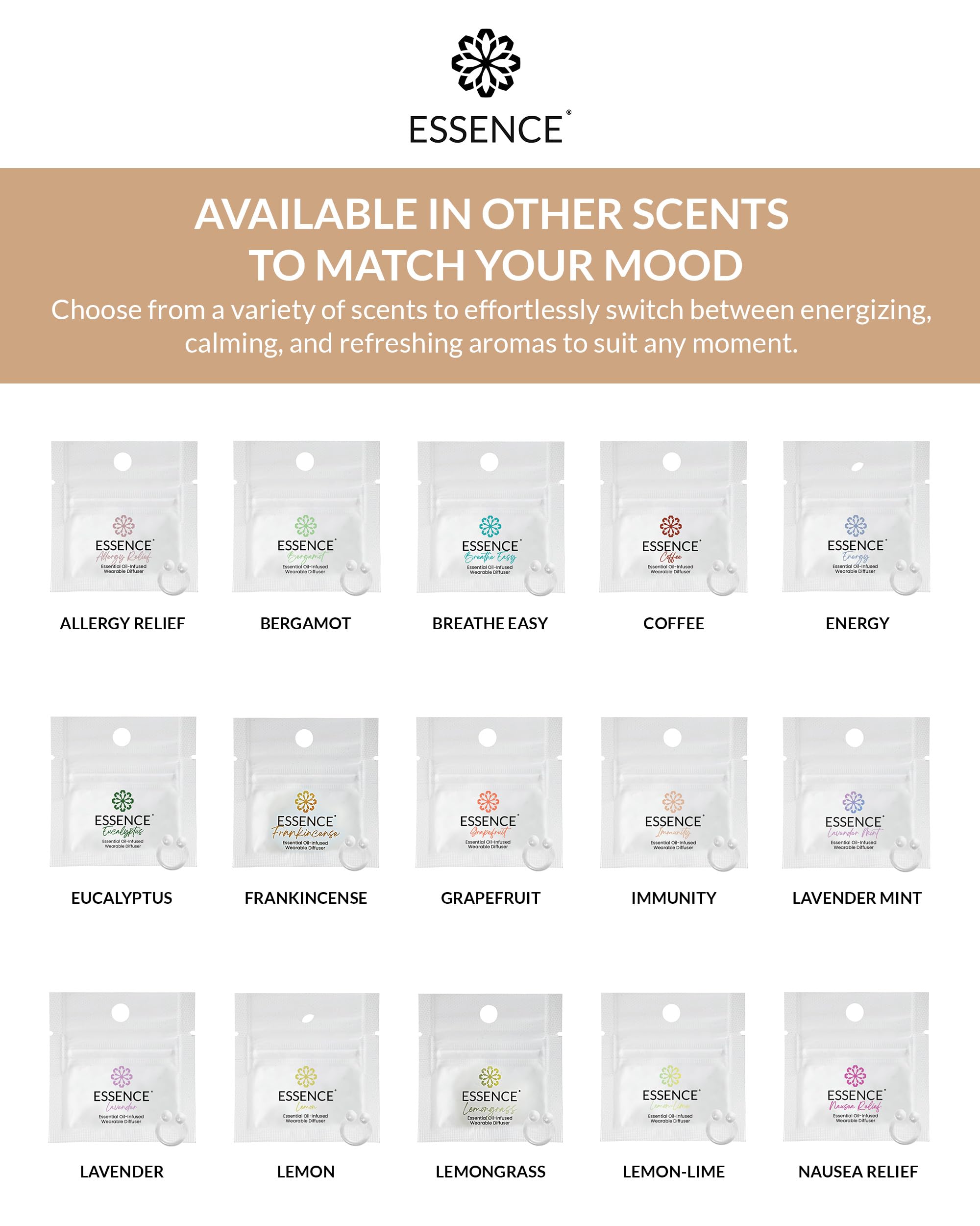 HONÉ Essence 5 anneaux diffusants pour personnalisation aromatique accessible.
