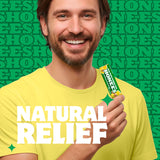 Pastilles Honees miel-menthol en pochette, pratique à emporter.