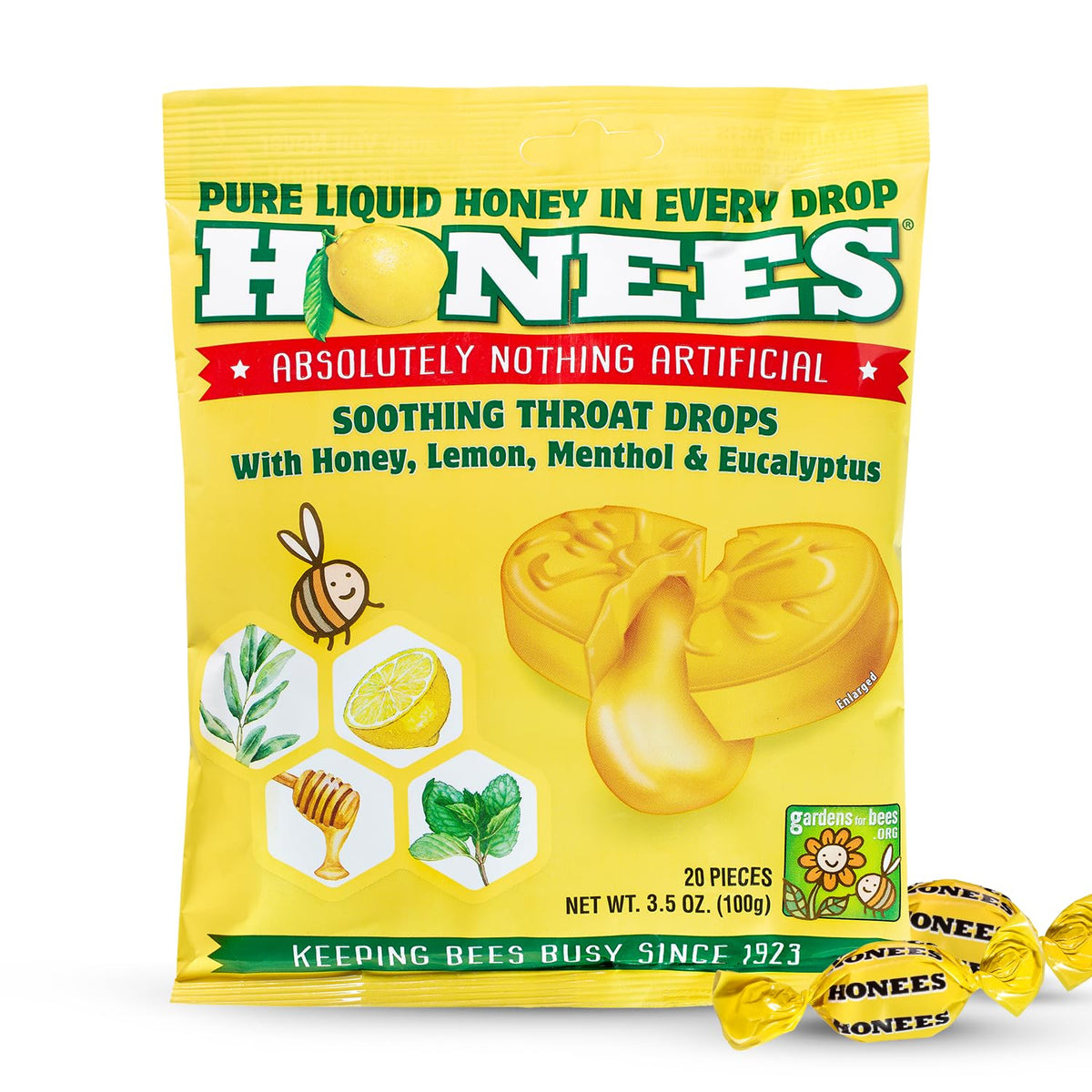 Honees Drops boîte 6-pack prête pour l uso quotidien, pratique et naturelle.