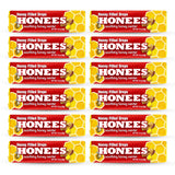 Gouttes Honees au miel – boîte originale, soulagement potentiel pour gorge irritée.