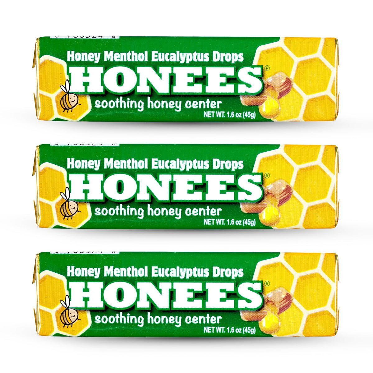 Gouttes Honees menthol- eucalyptus en boîte portable pour un soulagement rapide.
